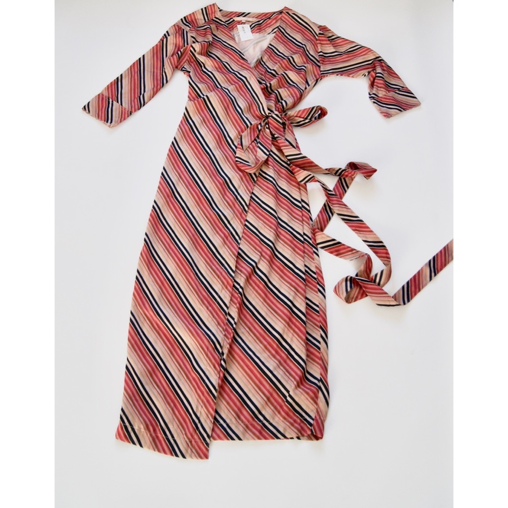 Cali dreaming striped wrap dress sz XS